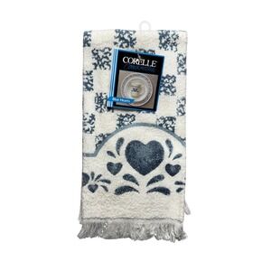 Corelle Coordinates Blue Hearts Kitchen Dish Hand Towel Vtg NOS Country Cottage